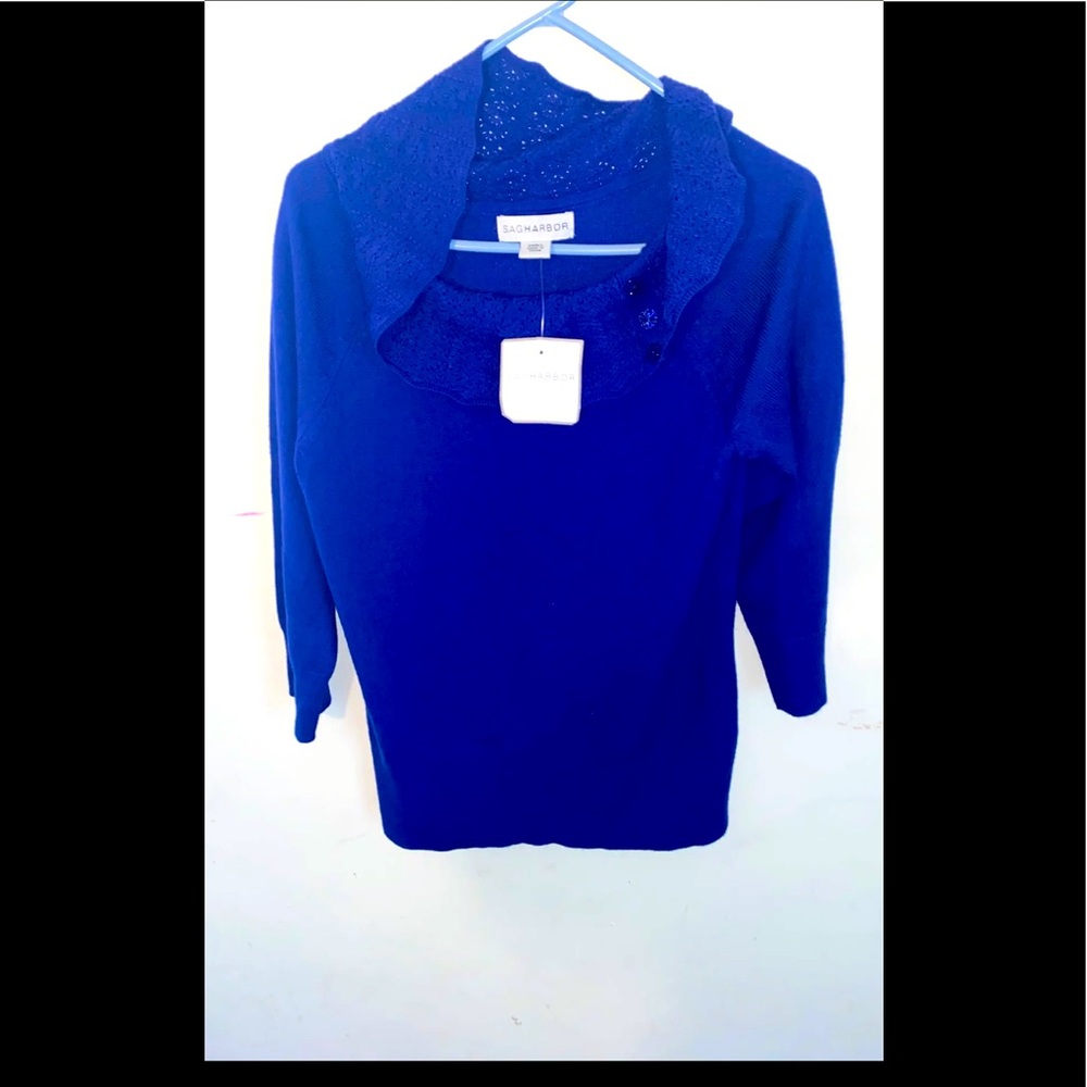 Womens Pullover Button Down Sweater Blouse